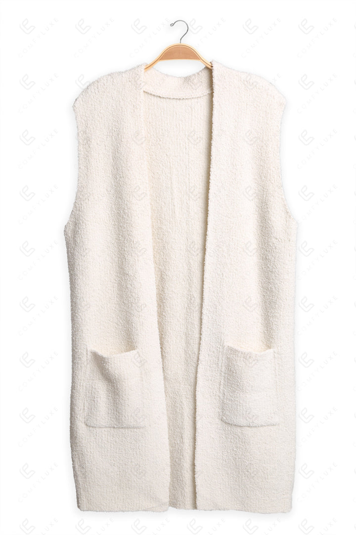 SOLID COLOR VEST IVORY APPAREL