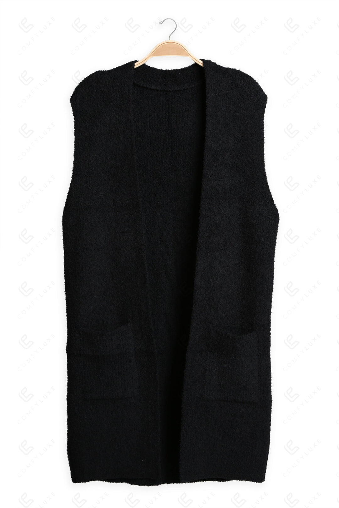 SOLID COLOR VEST BLACK APPAREL