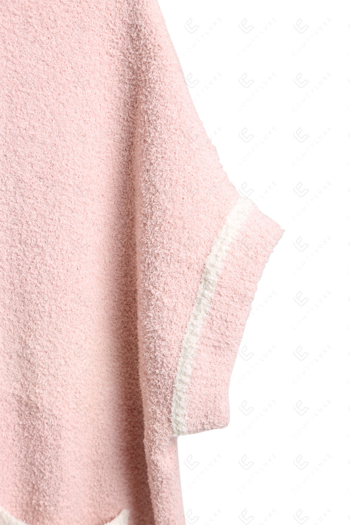 SOLID COLOR W/ COLORED EDGE PATTERN SWEATER APPAREL