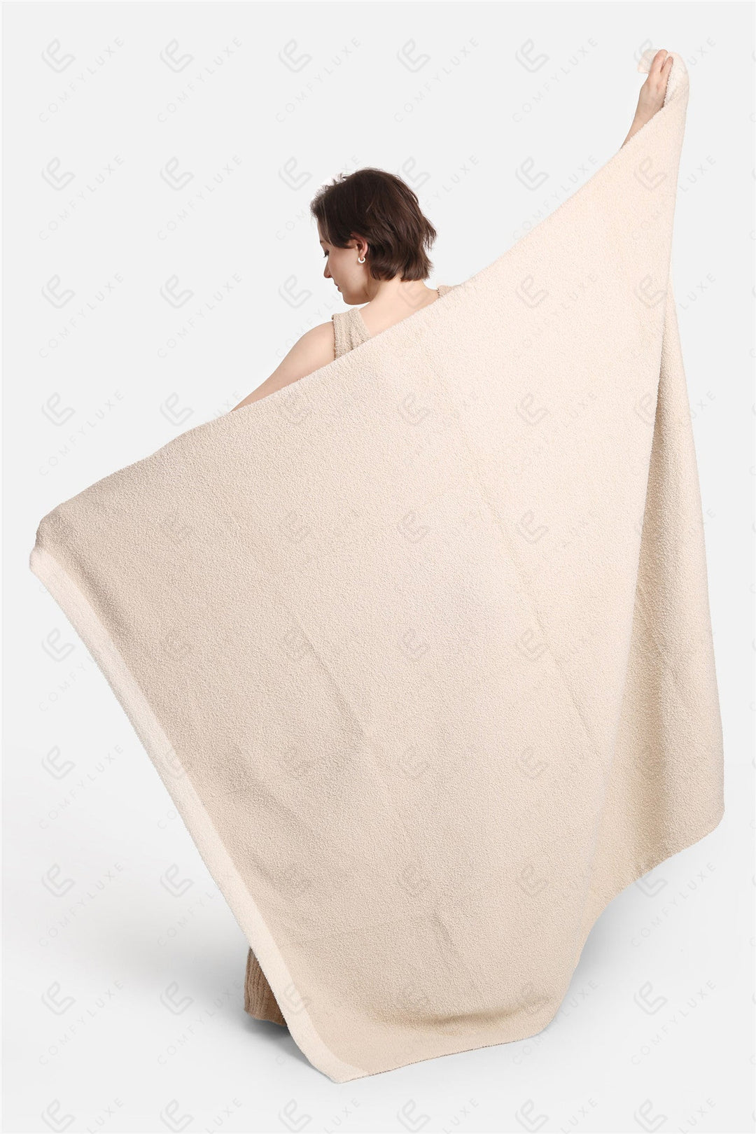 Jcl1011 Beige Throw Blankets