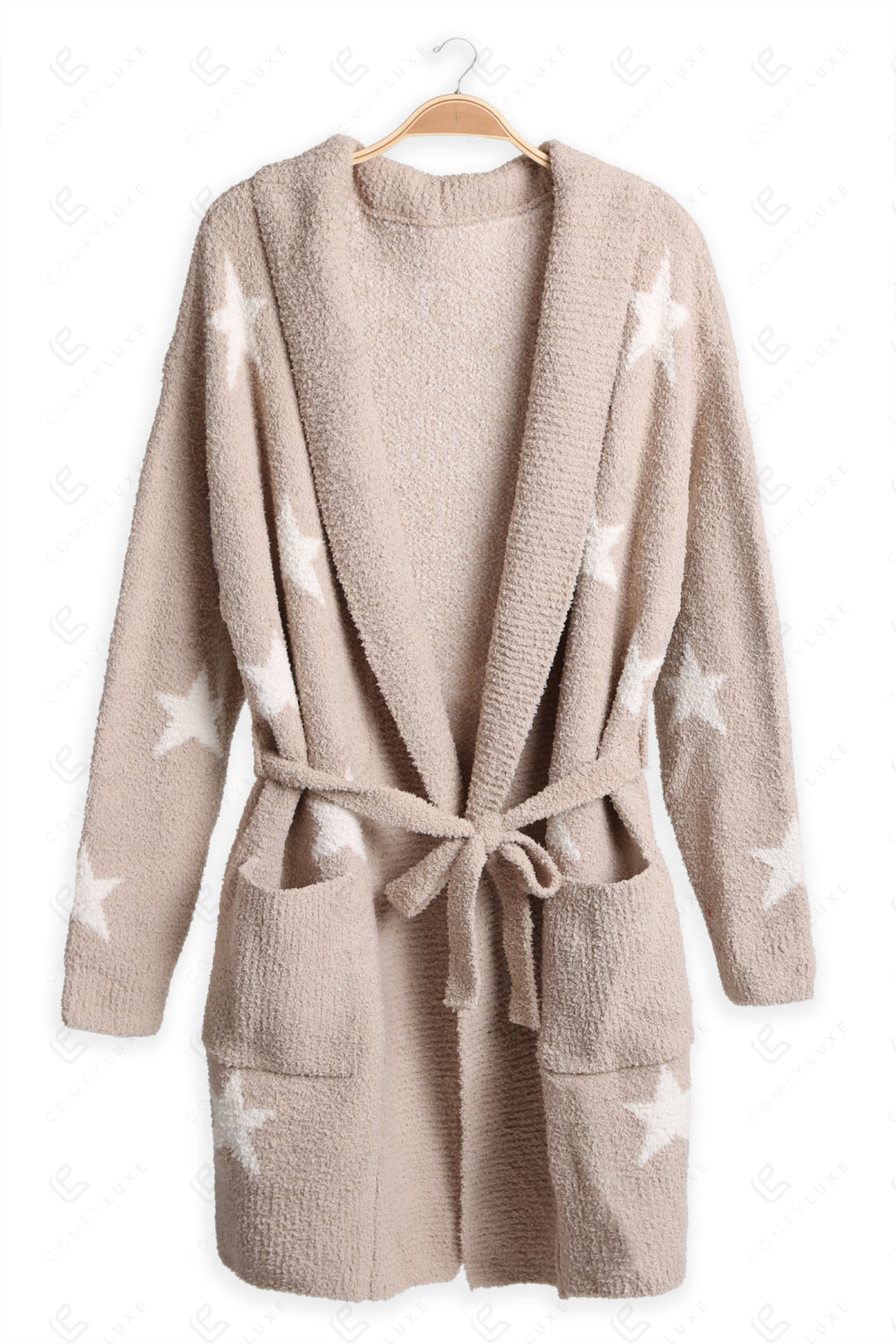 STAR PATTERN ROBE BEIGE APPAREL
