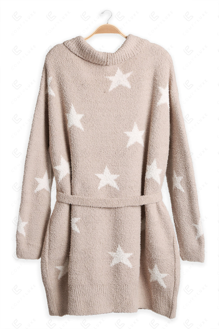 STAR PATTERN ROBE BEIGE APPAREL