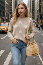 Load image into Gallery viewer, STAR PATTERN SWEATER BEIGE APPAREL
