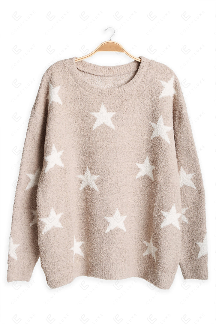 STAR PATTERN SWEATER BEIGE APPAREL