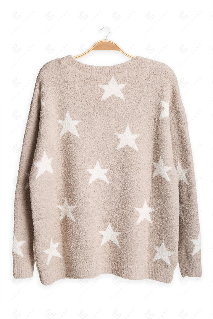 STAR PATTERN SWEATER BEIGE APPAREL