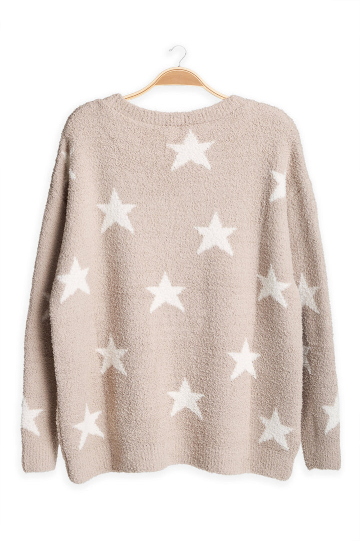 STAR PATTERN SWEATER BEIGE APPAREL