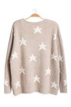 Load image into Gallery viewer, STAR PATTERN SWEATER BEIGE APPAREL
