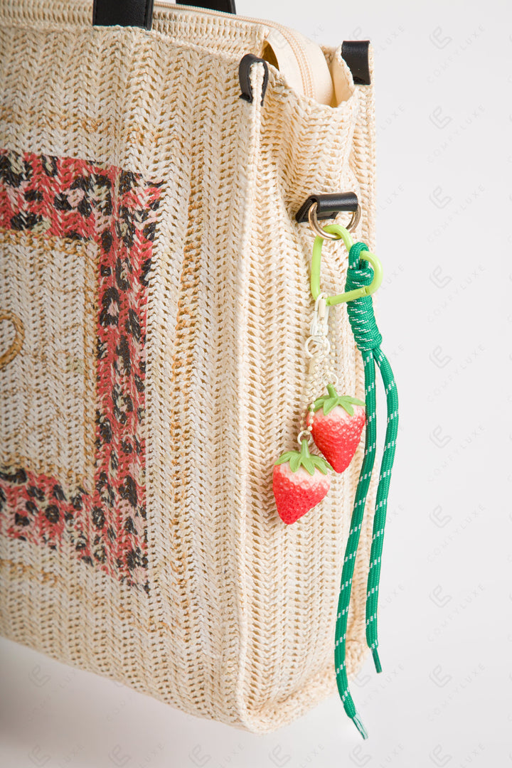 STRAWBERRY KEYCHAIN/BAG CHARM PINK KEYCHAINS
