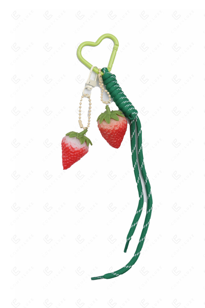 STRAWBERRY KEYCHAIN/BAG CHARM PINK KEYCHAINS
