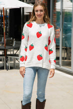 Load image into Gallery viewer, STRAWBERRY PATTERN SWEATER RED APPAREL
