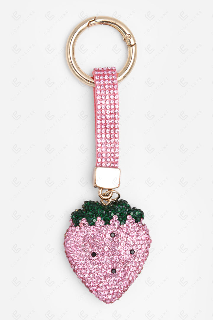 STRAWYBERRY KEYCHAIN/BAG CHARM PINK KEYCHAINS