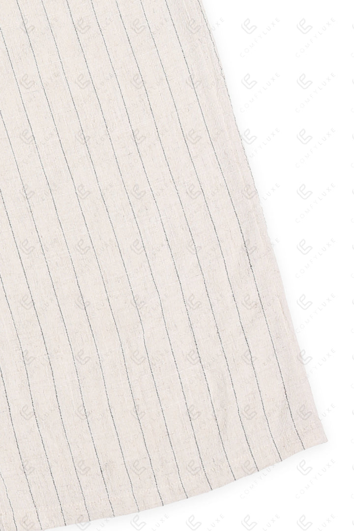 STRIPED PATTERN PANTS BEIGE APPAREL