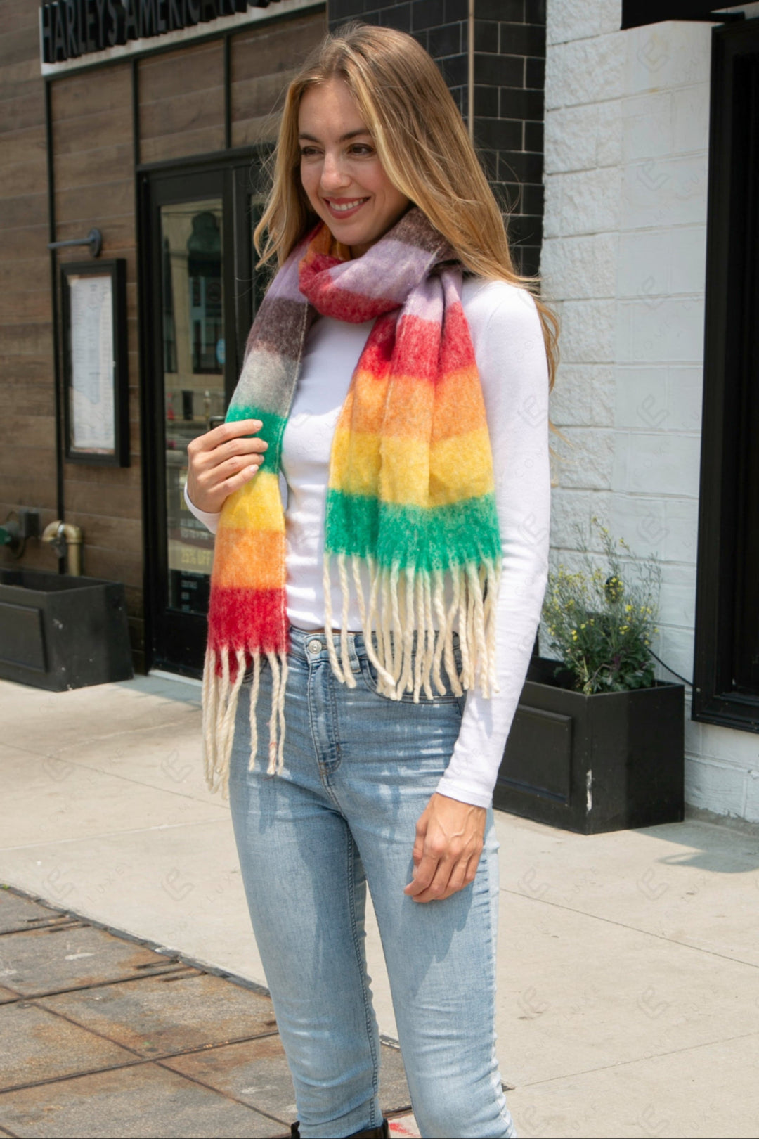 STRIPED PATTERN SCARF SCARVES