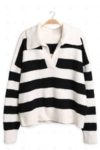 Load image into Gallery viewer, STRIPED PATTERN SWEATER BLACK/WHITE APPAREL
