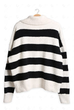 Load image into Gallery viewer, STRIPED PATTERN SWEATER BLACK/WHITE APPAREL

