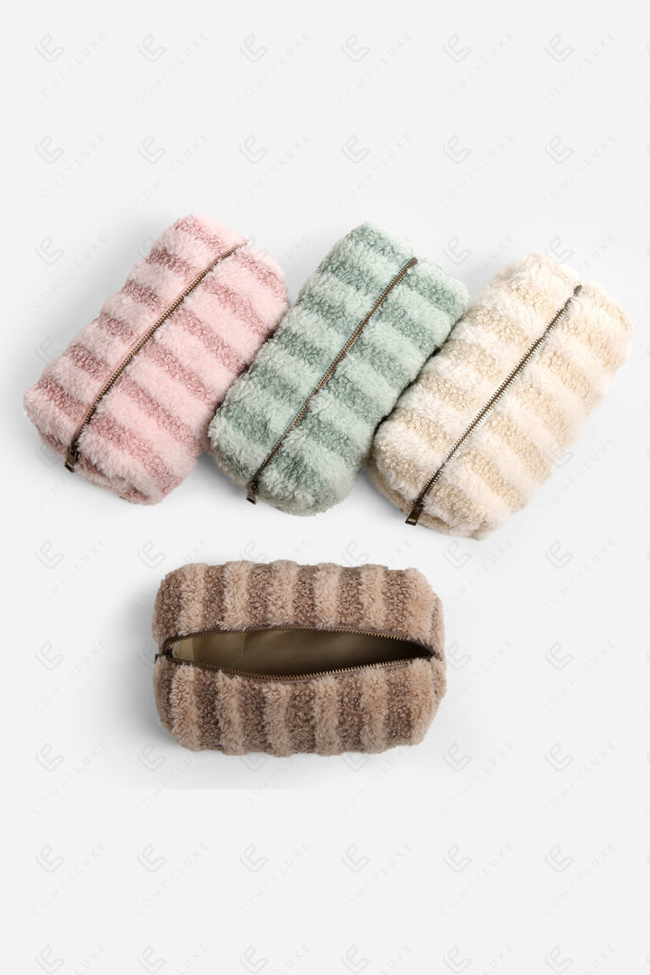 STRIPED PATTERN TRAVEL POUCH BAGS