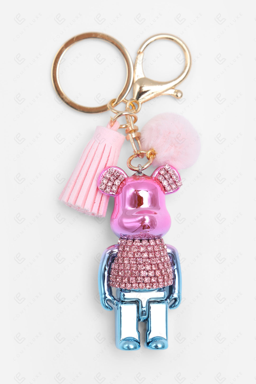 TEDDY BEAR KEYCHAIN/BAG CHARM BLUE/PINK KEYCHAINS