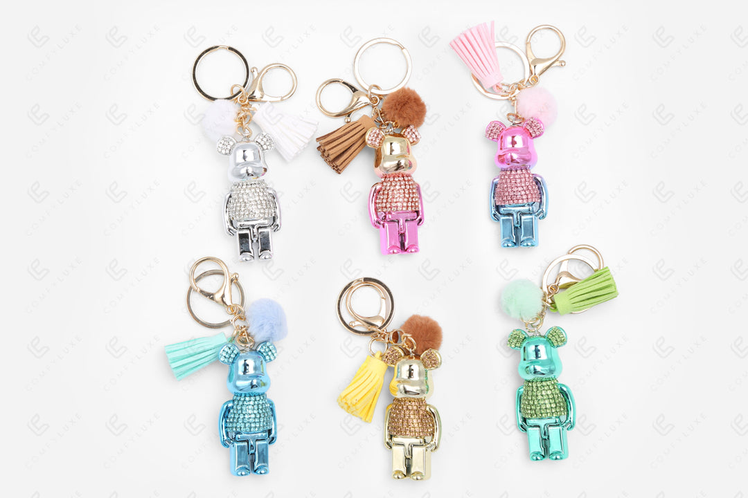 TEDDY BEAR KEYCHAIN/BAG CHARM KEYCHAINS