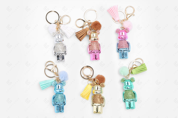 TEDDY BEAR KEYCHAIN/BAG CHARM KEYCHAINS