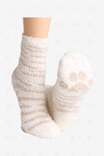 Load image into Gallery viewer, TIGER &amp; PAW PRINT PATTERN MINI-CREW SOCK SOCKS
