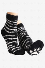 Load image into Gallery viewer, TIGER &amp; PAW PRINT PATTERN MINI-CREW SOCK SOCKS
