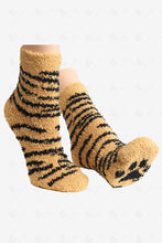 Load image into Gallery viewer, TIGER &amp; PAW PRINT PATTERN MINI-CREW SOCK SOCKS
