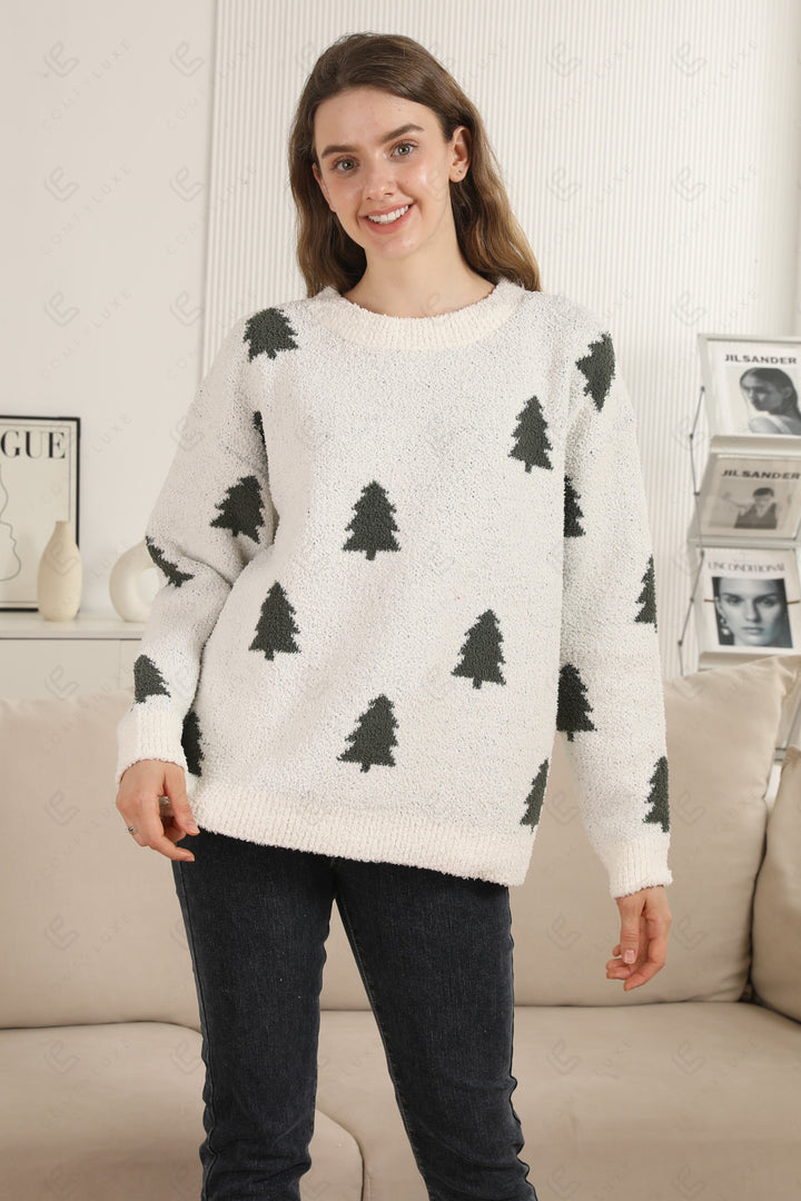 TREE PATTERN SWEATER TREE APPAREL
