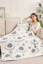 Load image into Gallery viewer, UFO &amp; STAR PATTERN THROW BLANKET UFO THROW BLANKETS
