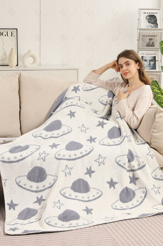 UFO & STAR PATTERN THROW BLANKET UFO THROW BLANKETS