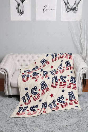 Jcl6044 Usa Throw Blankets
