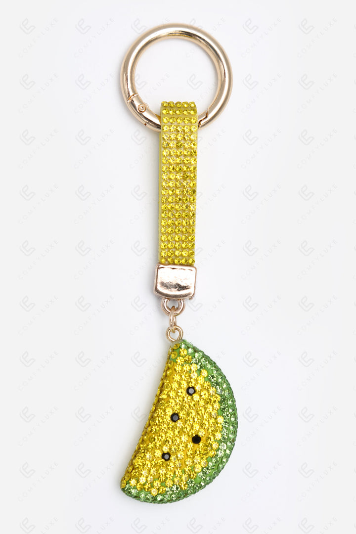 WATERMELON KEYCHAIN/BAG CHARM YELLOW KEYCHAINS